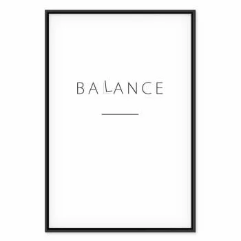Obraz - Balans słów (1-częściowy) - czarny napis po angielsku na białym tle - obrazek 2