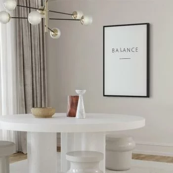 Obraz - Balans słów (1-częściowy) - czarny napis po angielsku na białym tle - obrazek 5