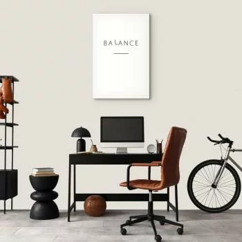 Obraz - Balans słów (1-częściowy) - czarny napis po angielsku na białym tle - obrazek 7