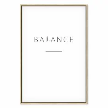 Obraz - Balans słów (1-częściowy) - czarny napis po angielsku na białym tle - obrazek 2