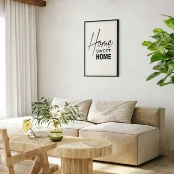 Plakat - Black and White: Home Sweet Home - obrazek 2