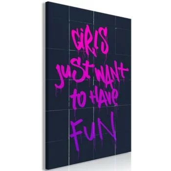 Obraz - Girls Just Want to Have Fun (1-częściowy) pionowy - obrazek 2