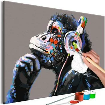 Obraz do samodzielnego malowania - Muzykalna małpa