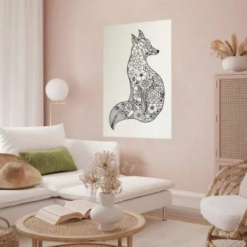 Plakat - Lis w kwiaty - obrazek 2