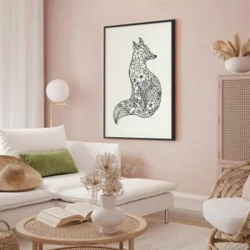 Plakat - Lis w kwiaty - obrazek 2