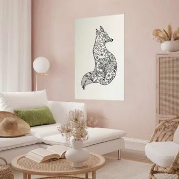 Plakat - Lis w kwiaty - obrazek 2