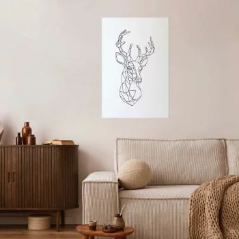 Plakat - Geometryczny jeleń - obrazek 2