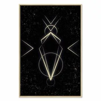 Obraz - Symetria figur (1-częściowy) - motyw graficzny w czarnym odcieniu - obrazek 2