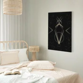 Obraz - Symetria figur (1-częściowy) - motyw graficzny w czarnym odcieniu - obrazek 6