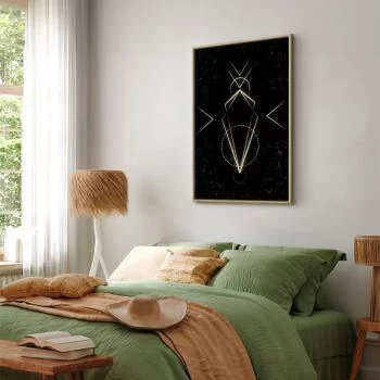 Obraz - Symetria figur (1-częściowy) - motyw graficzny w czarnym odcieniu - obrazek 6