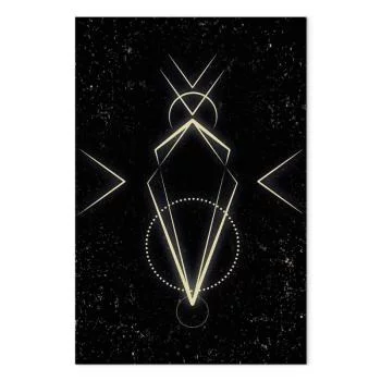 Obraz - Symetria figur (1-częściowy) - motyw graficzny w czarnym odcieniu - obrazek 2