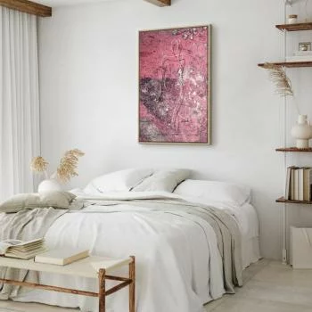 Obraz - Postać na różowym tle (1-częściowy) - kobieca sylwetka w marmurze - obrazek 6