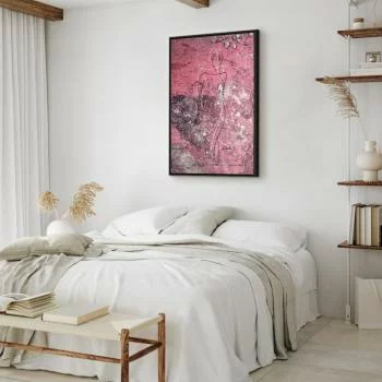 Obraz - Postać na różowym tle (1-częściowy) - kobieca sylwetka w marmurze - obrazek 6