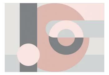 Fototapeta wodoodporna - Geometryczny wianuszek (różowy) - obrazek 2