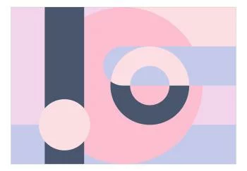 Fototapeta wodoodporna - Geometryczny wianuszek (fioletowy) - obrazek 2