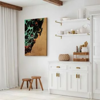 Obraz - Kompozycja mikro kształtów (1-częściowy) - abstrakcyjne formy barw - obrazek 7