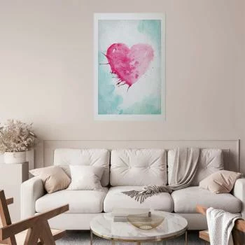 Plakat - Akwarelowe serce - obrazek 5