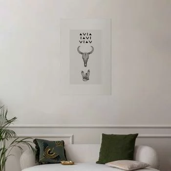 Plakat - Zwierzęca czaszka - obrazek 2
