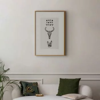 Plakat - Zwierzęca czaszka - obrazek 2