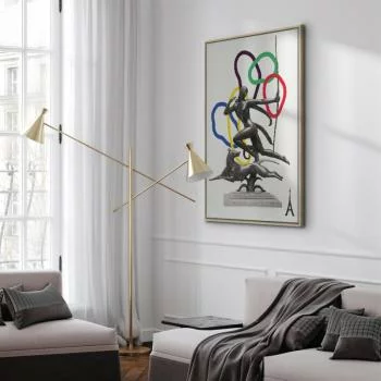 Obraz - Kobieta z psem - ilustracja - obrazek 5