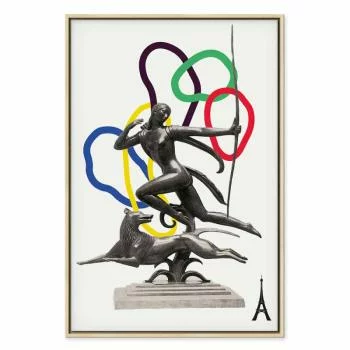 Obraz - Kobieta z psem - ilustracja - obrazek 2