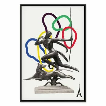 Obraz - Kobieta z psem - ilustracja - obrazek 2