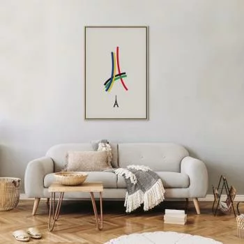 Obraz - Wieża Eiffla - grafika kolorowa - abstrakcja - obrazek 5