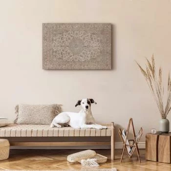 Obraz - Piaskowy dywan - przetarty perski dywan z bogatymi motywami zdobniczymi - obrazek 2