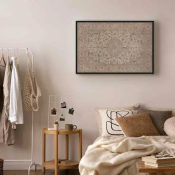 Obraz - Piaskowy dywan - przetarty perski dywan z bogatymi motywami zdobniczymi - obrazek 6