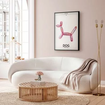 Plakat - Holo-Dog - Kolorowy pies w stylu retro - obrazek 2