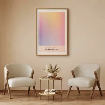 Plakat - Peaceful Drift - Delikatne pastelowe odcienie tworzące harmonijną całość - obrazek 2