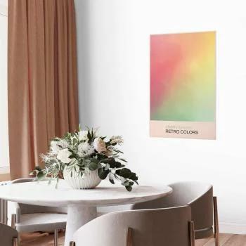 Plakat - Cherry Brezee - Pastelowy gradient w delikatnych; retro kolorach - obrazek 2