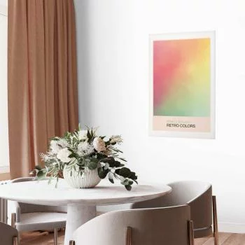 Plakat - Cherry Brezee - Pastelowy gradient w delikatnych; retro kolorach - obrazek 2