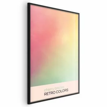 Plakat - Cherry Brezee - Pastelowy gradient w delikatnych; retro kolorach