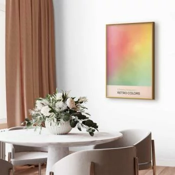 Plakat - Cherry Brezee - Pastelowy gradient w delikatnych; retro kolorach - obrazek 2