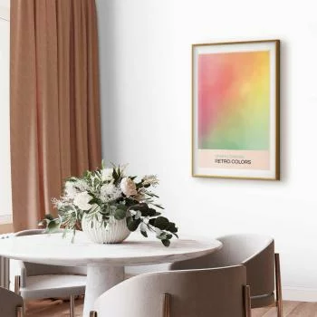 Plakat - Cherry Brezee - Pastelowy gradient w delikatnych; retro kolorach - obrazek 2
