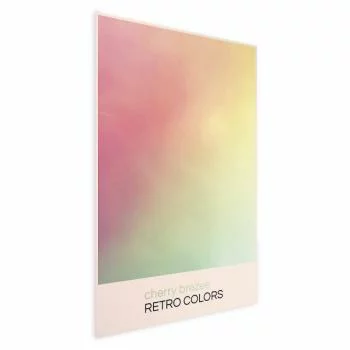 Plakat - Cherry Brezee - Pastelowy gradient w delikatnych; retro kolorach