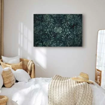 Obraz - Wzór orientalny dywanowy: szmaragdowe ornamenty i przetarte wzory - obrazek 6