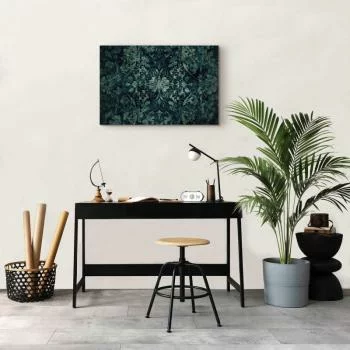 Obraz - Wzór orientalny dywanowy: szmaragdowe ornamenty i przetarte wzory - obrazek 7