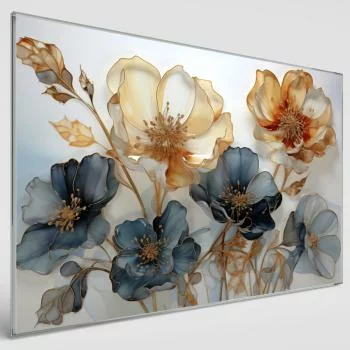 Obraz na szkle - 3D piękne kwiaty
