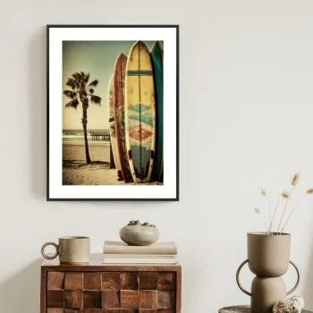 Plakat w ramie - deski surfingowe