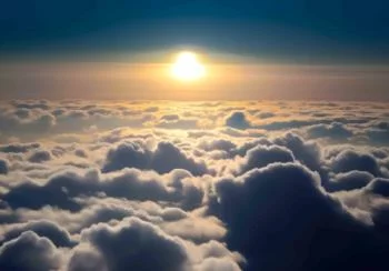 Fototapeta - słońce nad chmurami