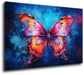 Obraz na płótnie - barwny motyl - obrazek 2