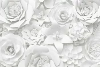 Fototapeta 3D - papierowe kwiaty - obrazek 2