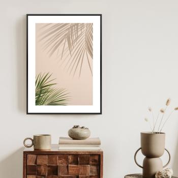 Plakat w ramie - naturalne zielone liście palmowe