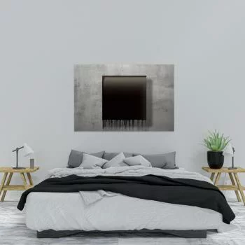 Duży obraz 150x100cm - czarna farba