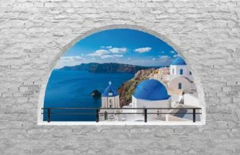 Fototapeta na wymiar - widok na Santorini - obrazek 2