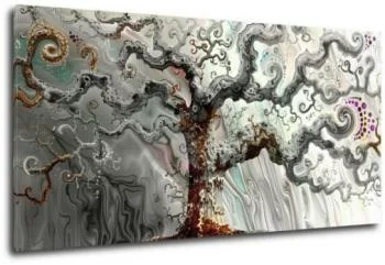 Duży obraz do salonu - zimowe drzewo - obrazek 2