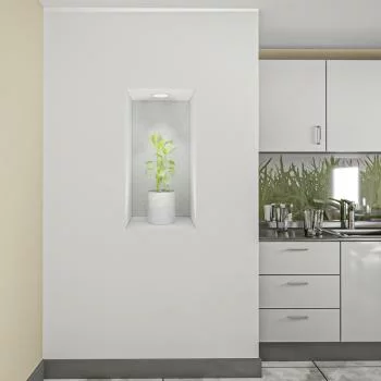 Naklejka na ścianę 3D do kuchni - kwiat we wnęce VII - obrazek 2