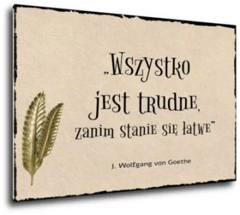 obraz z napisami - Wszystko jest trudne, zanim stanie się łatwe - obrazek 2